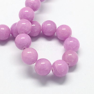Natural Dyed Yellow Jade Gemstone Bead Strands G-R271-8mm-YXS04-1
