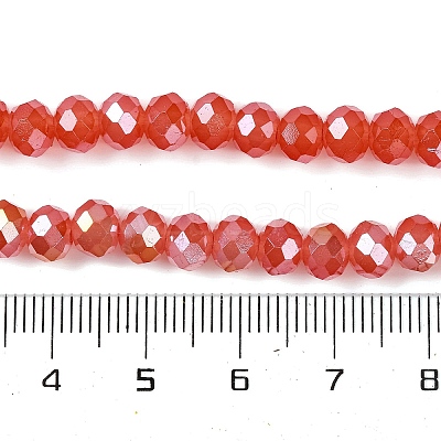 Baking Electroplate Glass Beads Strands LS-DGLA-A039-J6MM-B01-1