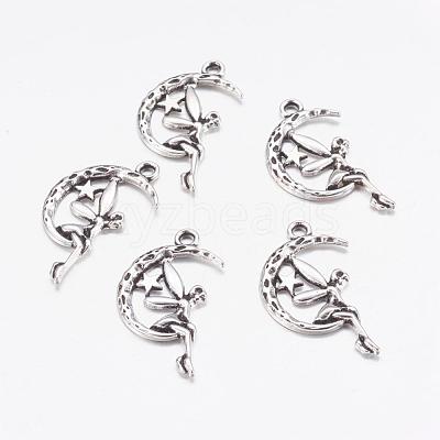 Zinc Alloy Fairy Sprite Charms X-PALLOY-A18526-AS-LF-1