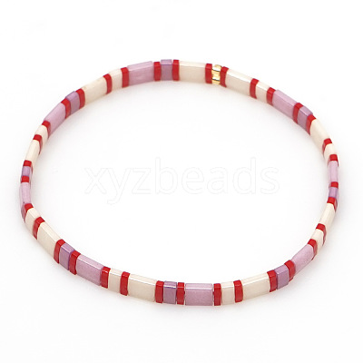 Bohemian Glass Seed Beaded Stretch Bracelets JM4508-68-1