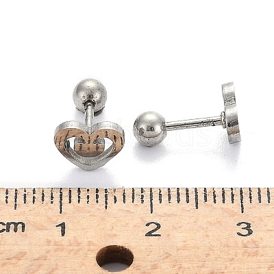 Tarnish Resistant 201 Stainless Steel Barbell Cartilage Earrings EJEW-R147-34-1