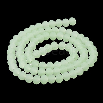 Imitation Jade Solid Color Glass Beads Strands EGLA-A034-J6mm-MD01-1