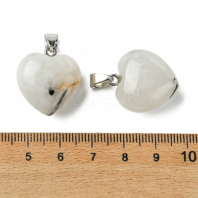 Natural Tourmalinated Quartz Pendants G-F820-10A-34-1