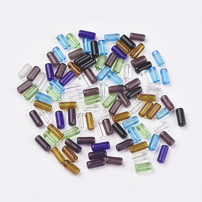 Mixed Transparent Glass Tube Beads X-GLAA-GST-M-1