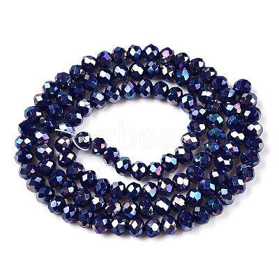 Electroplate Glass Beads Strands EGLA-A044-P4mm-B07-1