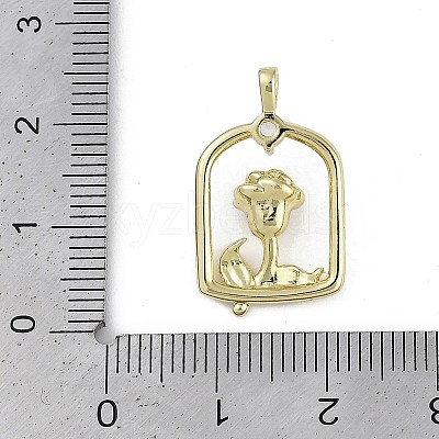 Brass Micro Pave Cubic Zirconia Pendants KK-Z078-16G-1