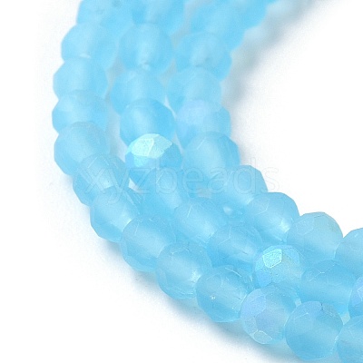 Imitation Jade Glass Beads Strands EGLA-A034-T3mm-MB08-1