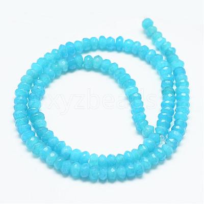 Natural White Jade Bead Strands G-R409-3x5-02-1
