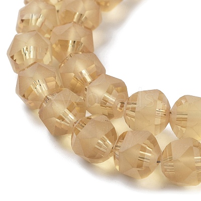Electroplate Transparent Glass Beads Strands EGLA-I018-FA03-1