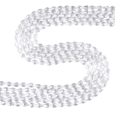 5 Strands Transparent Teardrop Glass Beads Strands GLAA-TA0004-21A-1
