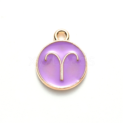 Alloy Enamel Pendants X-ENAM-S124-01A-01A-1