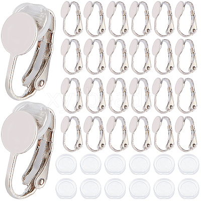 20Pcs Brass Clip on Earring Findings KK-SP0001-22P-1