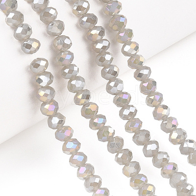 Electroplate Glass Beads Strands EGLA-A034-J4mm-B09-1