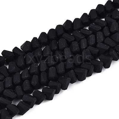 Frosted Opaque Glass Beads Strands GLAA-N017-4mm-01-1
