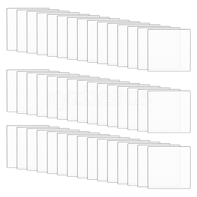 50Pcs Transparent Acrylic Action Figure Display Bases TACR-FG0001-20-1