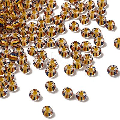 Transparent Stripe Glass Seed Beads LS-GLAA-NH0001-06F-1