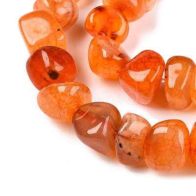 Natural Dyed & Heated Agate Beads Strands G-N342-65D-1