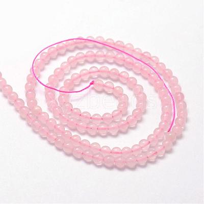 Natural Rose Quartz Beads Strands G-N0195-04-3mm-1