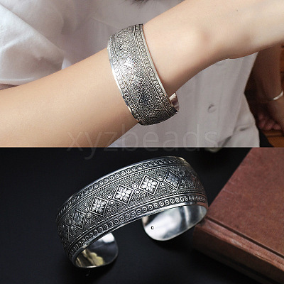Retro & Bohemian Style Alloy Cuff Bangles for Women FS-WG4A806-07-1