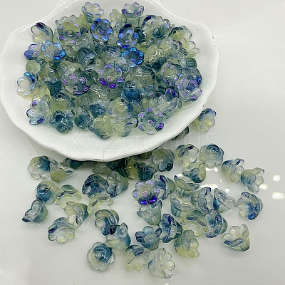 Glass Bead Caps LS-GLAA-WH0033-90H-1