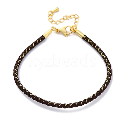 Polyester Cord Braided Bracelet Makings MAK-Z003-01G-30-1