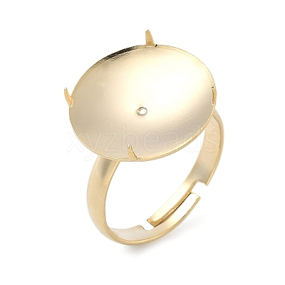 Adjustable Brass 4 Prong Ring Settings KK-K414-04B-G-1