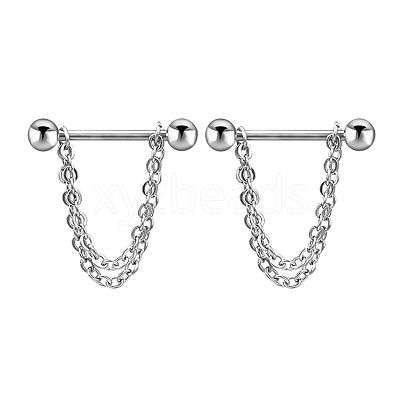 304 Stainless Steel Nipple Rings WG03B2E-10-1