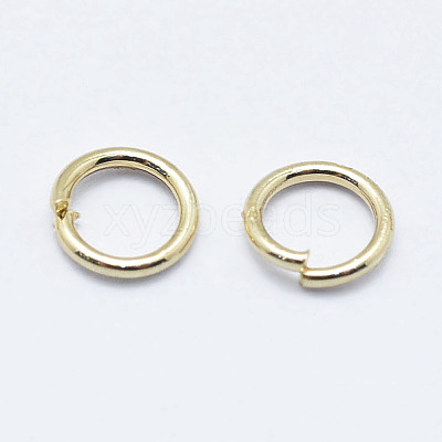 Electroplated Stainless Steel Open Jump Ring STAS-G152-02G-3x0.4-1