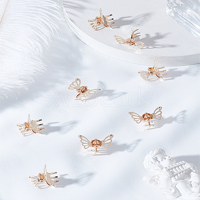 10Pcs Zinc Alloy Claw Hair Clips OHAR-LP0002-05G-1