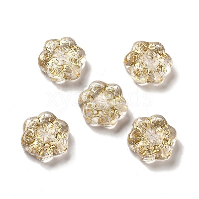 Transparent Plating Acrylic Beads X-OACR-L013-028-1