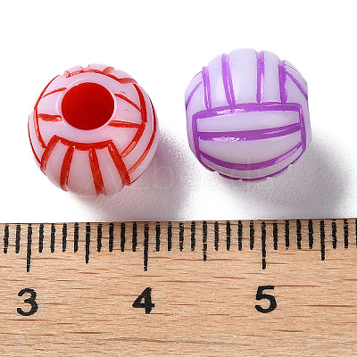 Opaque Acrylic European Beads SACR-P031-06A-1