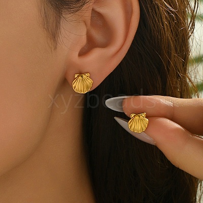 304 Stainless Steel Stud Earrings EJEW-D361-06G-1