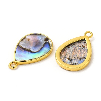Natural Paua Shell Pendants KK-E059-08G-1