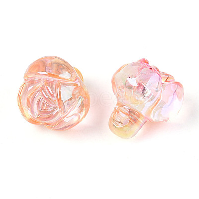 Electroplate Transparent Acrylic Beads PACR-CJC0008-08A-1