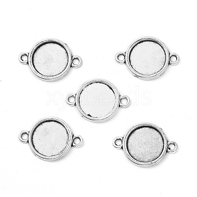 Tibetan Style Alloy Cabochon Connector Settings TIBE-M022-10AS-1