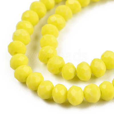 Opaque Solid Color Glass Beads Strands EGLA-A034-P4mm-D26-1