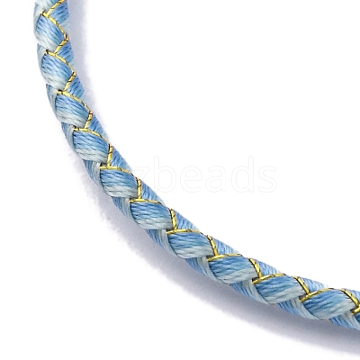 Polyester Cord Braided Bracelet Makings MAK-Z003-01G-05-1
