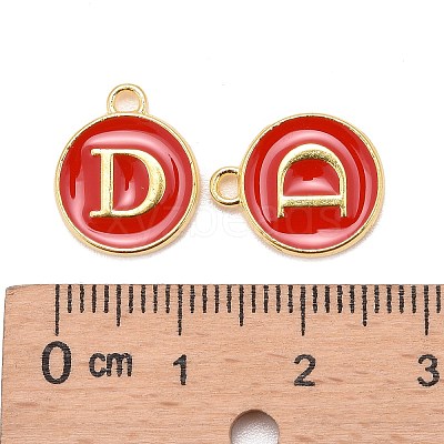 Golden Plated Alloy Enamel Charms ENAM-S118-03D-1