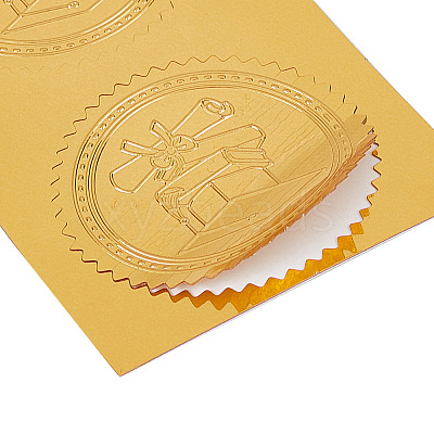 Self Adhesive Gold Foil Embossed Stickers DIY-WH0211-060-1
