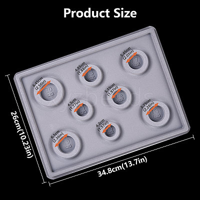 8 Sizes Plastic Rectangle Bracelet Design Board TOOL-D052-02-1