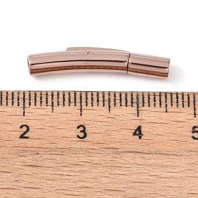 Ion Plating(IP) Column 304 Stainless Steel Bayonet Necklace Clasps
 STAS-O035-05RG-1