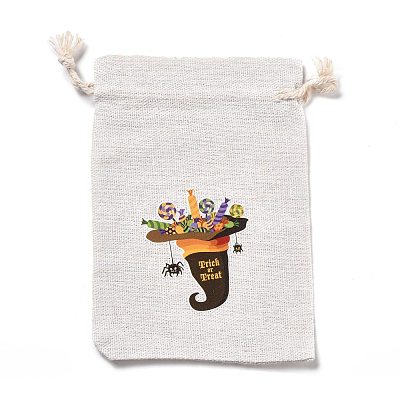Halloween Cotton Cloth Storage Pouches ABAG-M004-01K-1