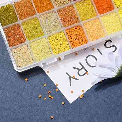 600G 24 Colors Glass Seed Beads SEED-JP0008-03-3mm-1