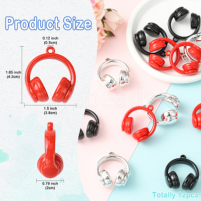 12Pcs 3 Colors Opaque Acrylic Pendants SACR-FS0001-52-1
