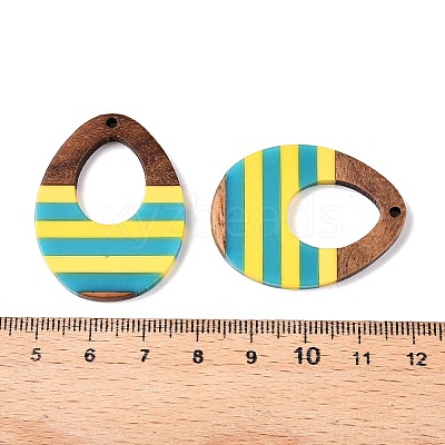 Epoxy Resin & Walnut Wood Pendants RESI-N039-121P-1