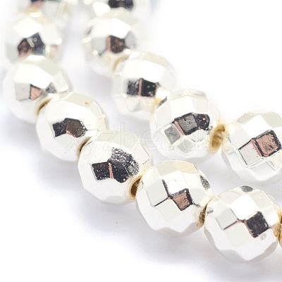 Electroplate Non-magnetic Synthetic Hematite Beads Strands G-L485-03A-S-1