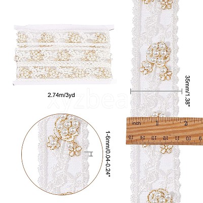 Flower Pattern Lace Embroidery Organza Trimming OCOR-FG0001-30-1