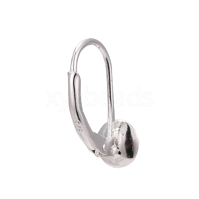 Anti-Tarnish Rhodium Plated 925 Sterling Silver Leverback Earring Findings STER-I017-084I-P-1