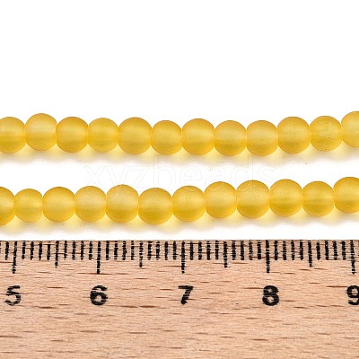 Baking Paint Transparent Glass Bead Strands X-GLAA-S031-4mm-11-1