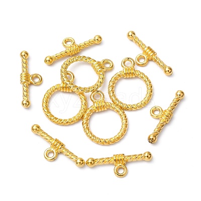 Tibetan Style Toggle Clasps X-TIBE-EA9138Y-G-FF-1